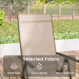 1 Piece Patio Folding Dining Chairs with 7-Level Adjustable High Backrest