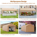 10 x 20 Feet Portable Garage Tent Carport with Galvanized Steel Frame