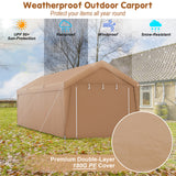 10 x 20 Feet Portable Garage Tent Carport with Galvanized Steel Frame