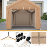 10 x 20 Feet Portable Garage Tent Carport with Galvanized Steel Frame