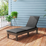 Patio Lounge Outdoor Recliner Chair with Cushion 3-Position Adjustable Backrest