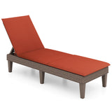 Patio Lounge Outdoor Recliner Chair with Cushion 3-Position Adjustable Backrest
