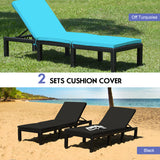 Patio Rattan Cushioned Height Adjustable Lounge Chair