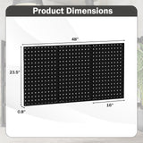 Wall-Mounted Pegboard Kit with 3 Pegboards for Garage Workshop