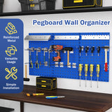 Wall-Mounted Pegboard Kit with 3 Pegboards for Garage Workshop