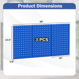 Wall-Mounted Pegboard Kit with 3 Pegboards for Garage Workshop
