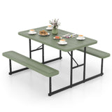 Picnic Table Bench Set for 2-4 People Outdoor Rectangular Camping Dining Table
