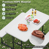 Picnic Table Bench Set for 2-4 People Outdoor Rectangular Camping Dining Table