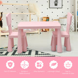 3 Pieces Toddler Multi Activity Play Dining Study Kids Table and Chair Set