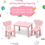 3 Pieces Toddler Multi Activity Play Dining Study Kids Table and Chair Set
