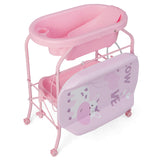 Portable Baby Changing Table with Storage Basket and Shelves