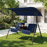 Porch Swing Chair with Adjustable Canopy