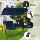 Porch Swing Chair with Adjustable Canopy