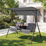 Porch Swing Chair with Adjustable Canopy