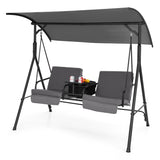 Porch Swing Chair with Adjustable Canopy