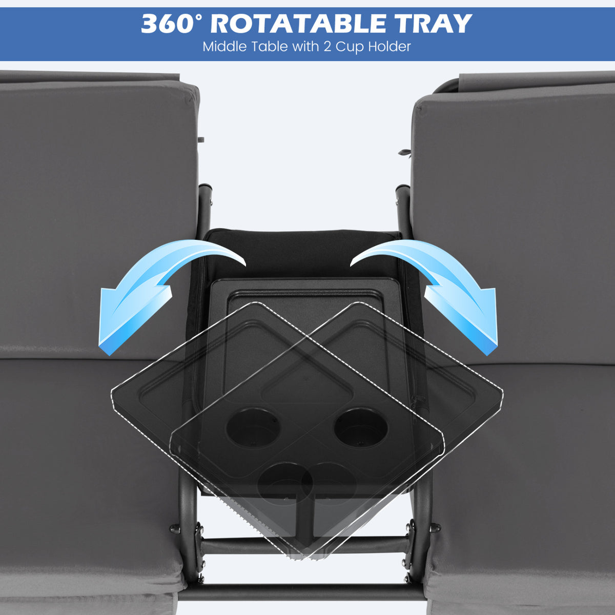 Porch Swing Chair with Adjustable Canopy
