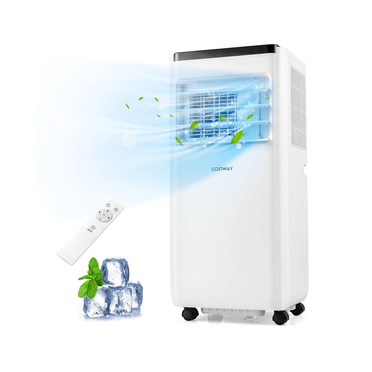 8000 BTU Portable Air Conditioner with Remote Control Cools up to 250 Sq.Ft