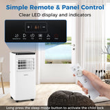 8000 BTU Portable Air Conditioner with Remote Control Cools up to 250 Sq.Ft