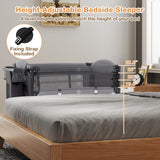 Foldable Baby Bassinet with 4 Adjustable Heights Changing Table and Mattress