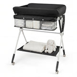 Portable Baby Changing Table with 3-Level Adjustable Height
