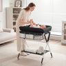Portable Baby Changing Table with 3-Level Adjustable Height