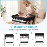 Portable Baby Changing Table with 3-Level Adjustable Height