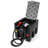 Portable Diesel Tank 53 Gallon with 13.2 GPM Flow Rate for Transportation-Black