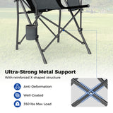 Portable Folding Oxford Cloth Camping Chair with Cup Holder and Side Pocket