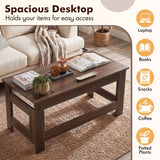 Portable Low Floor Table with Foldable Legs for Living Room