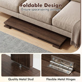 Portable Low Floor Table with Foldable Legs for Living Room