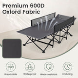 Portable Travel Toddler Cot Bed with Guardrail for Outdoor Indoor