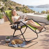 Portable Zero Gravity Chairs with Cup Holder Trays and Backrest