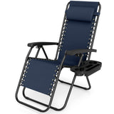 Portable Zero Gravity Chairs with Cup Holder Trays and Backrest