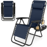 Portable Zero Gravity Chairs with Cup Holder Trays and Backrest