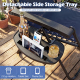 Portable Zero Gravity Chairs with Cup Holder Trays and Backrest