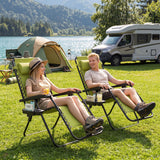Portable Zero Gravity Chairs with Cup Holder Trays and Backrest