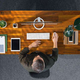 Acacia Lagom 48" Solid Wood Work Desk with Drawers for Functional Home Office