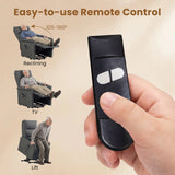 Power Lift Recliner Chair for Elderly with Remote Control and Side Storage Pocket-Gray