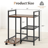 Printer Stand with Charging Station and Storage Shelves