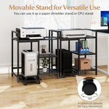 Printer Stand with Charging Station and Storage Shelves