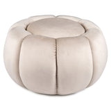Pumpkin Ottoman with Hidden Storage and Removable Lid
