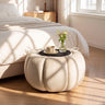Pumpkin Ottoman with Hidden Storage and Removable Lid