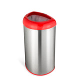 Semi-Round Open Top Trash Can 13 Gallon, Black/Blue/Red | OTT-50-19
