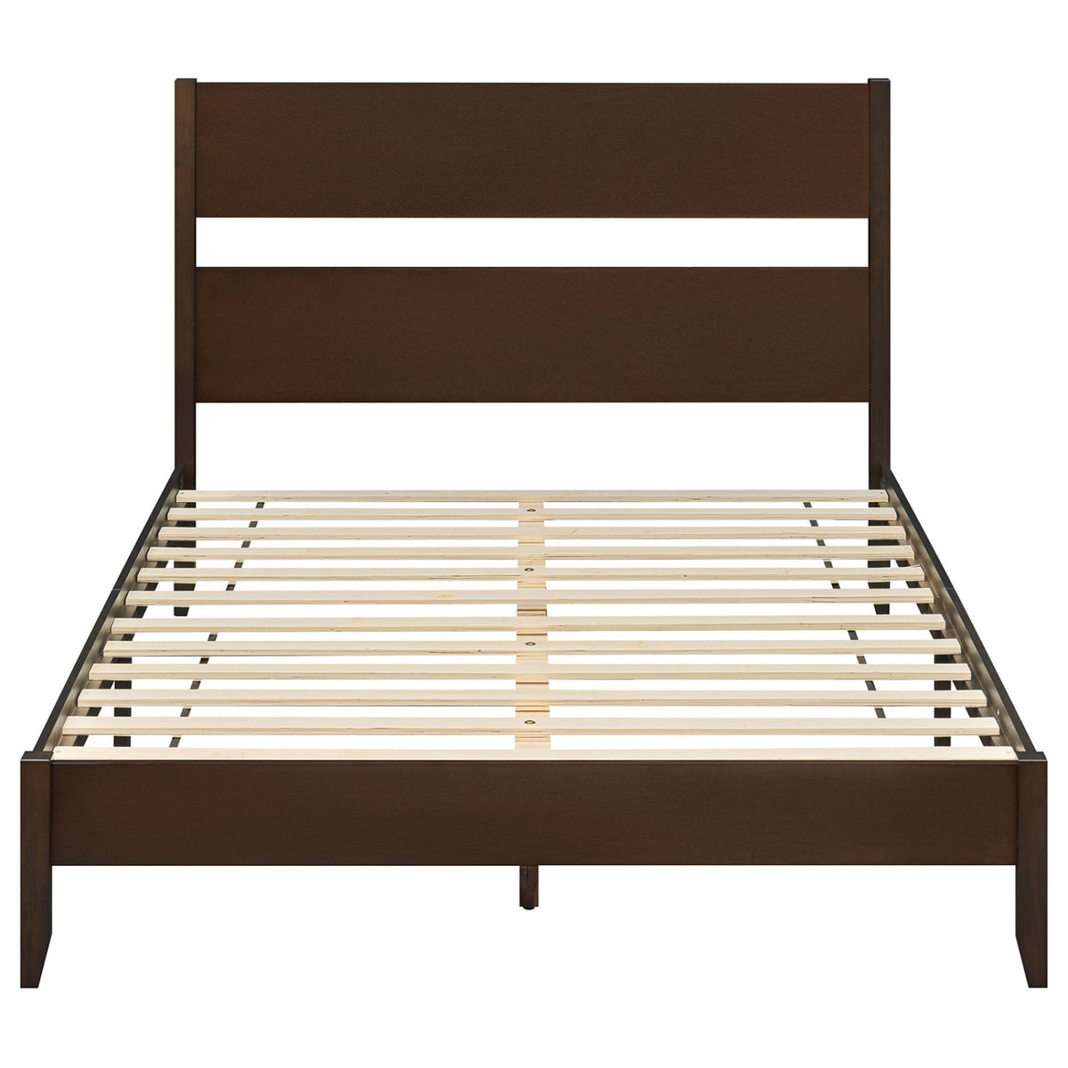Queen Bed Frame with Headboard and Solid Wood Legs 12 Slats