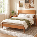 Queen Bed Frame with Headboard and Solid Wood Legs 12 Slats