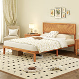 Twin/Full/Queen Size Bed Frame with Headboard and Storage Space