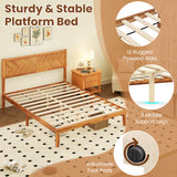 Twin/Full/Queen Size Bed Frame with Headboard and Storage Space