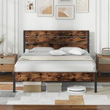Full/King/Queen/Twin Size Bed Frame with High Headboard and Mute Bar