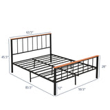 Bed Frame with Headboard and Footboard