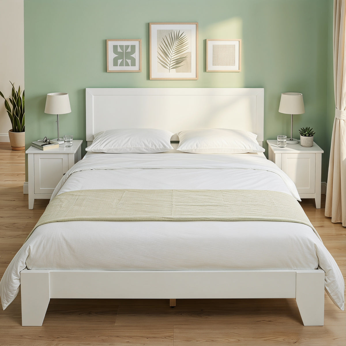 Queen Size Modern Bed Frame with Headboard